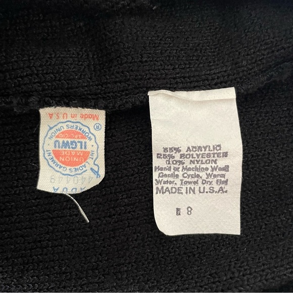 Elegant Vintage High Waisted A-Line Skirt Women’s 8 Black Pull On Elastic Waist - Picture 2 of 9